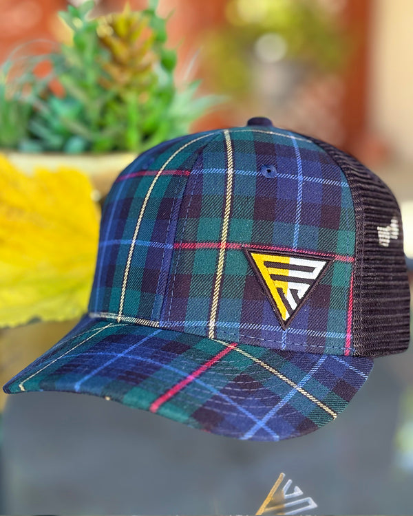 Legacy Logo on Emerald Blue Plaid