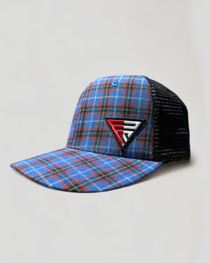 Legacy Logo on Royal Blue Red Plaid