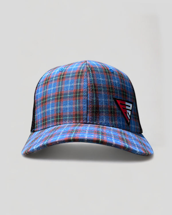 Legacy Logo on Royal Blue Red Plaid