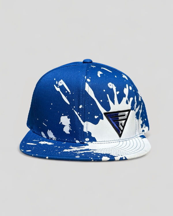 Drip on Lapis Blue Flat Bill