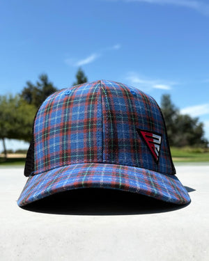 Legacy Logo on Royal Blue Red Plaid