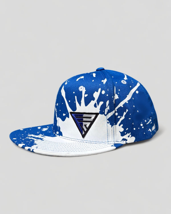 Drip on Lapis Blue Flat Bill