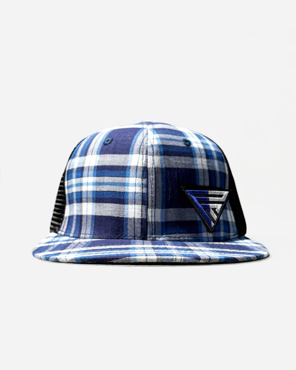 Legacy Logo on Blue White Plaid