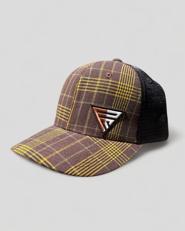 Legacy Logo on Mahogany Plaid