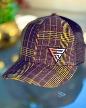 Legacy Logo on Mahogany Plaid