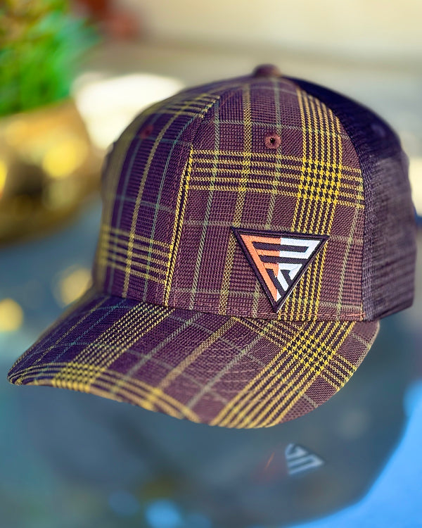 Legacy Logo on Mahogany Plaid