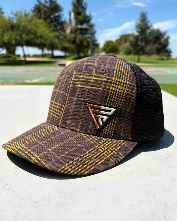 Legacy Logo on Mahogany Plaid
