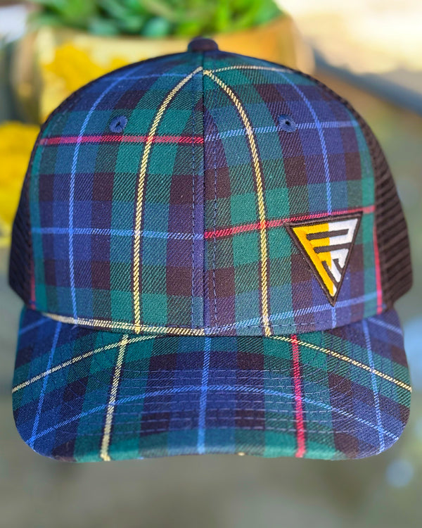 Legacy Logo on Emerald Blue Plaid