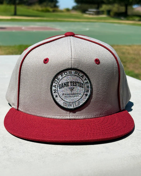 Game Day Pro Cap Burgundy on Gray