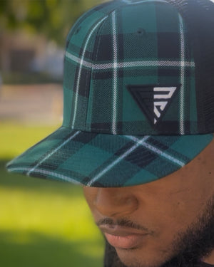 Legacy Logo on Emerald Green Plaid