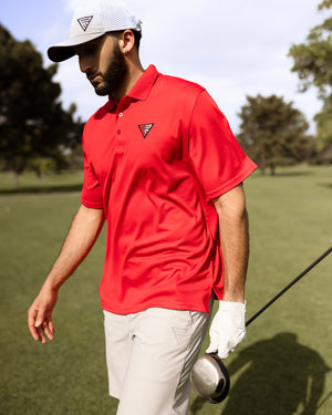 MFP Legacy Sport Red Golf Polo