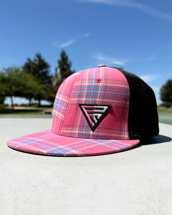 Legacy Logo on Fuchsia Plaid