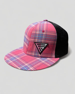 Legacy Logo on Fuchsia Plaid