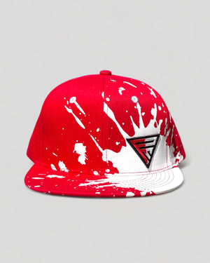 Drip on Ruby Red Flat Bill
